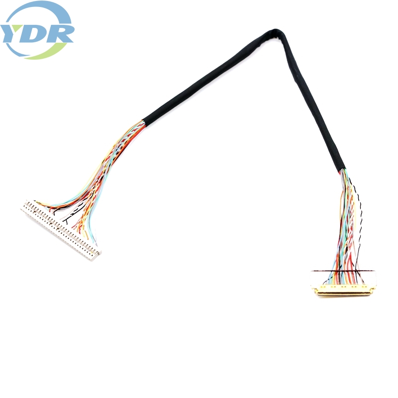 Par trenzado del cable 30Pin de la pantalla LCD de DF14-30P-1.25H LVDS para la computadora de la TV modificada para requisitos particulares